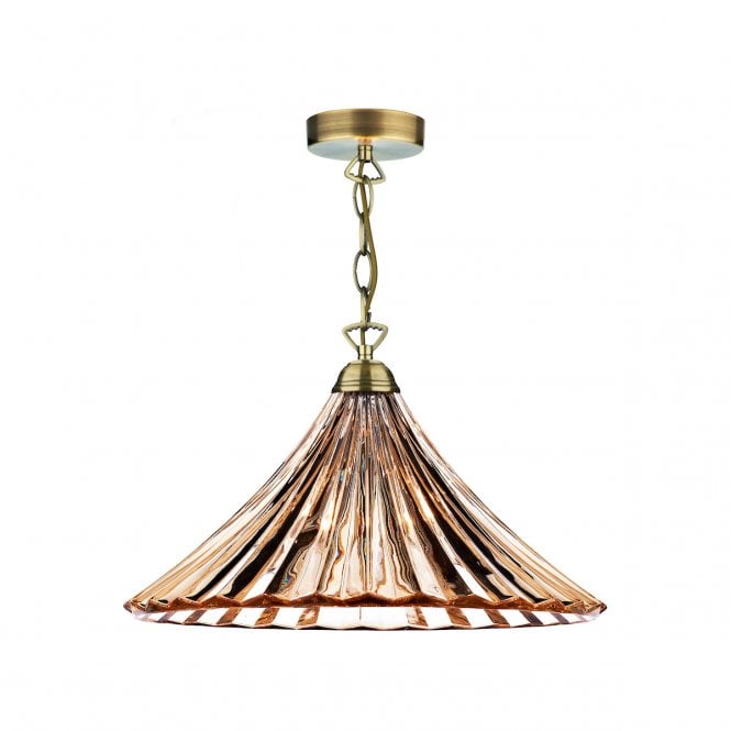 ARDECHE amber glass ceiling pendant light