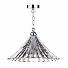 ARDECHE fluted glass ceiling pendant light