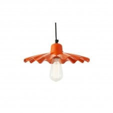 ARDLE modern factory ceiling pendant in powder coated orange