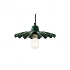 ARDLE modern factory ceiling pendant in powder coated racing green