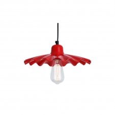 ARDLE modern factory ceiling pendant in powder coated red