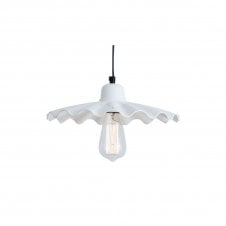 ARDLE modern factory ceiling pendant in powder coated white