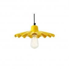 ARDLE modern factory ceiling pendant in powder coated yellow