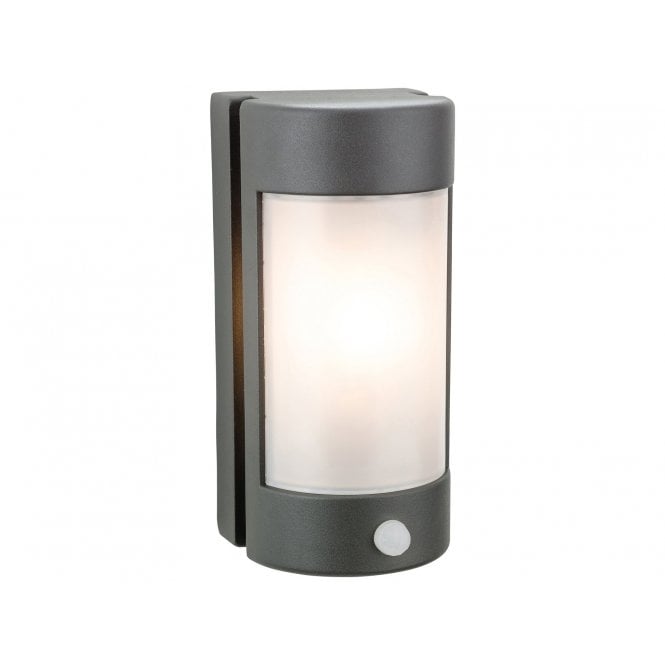 ARENA Wall Light with PIR Graphite with Opal Polycarbonate Diffuser