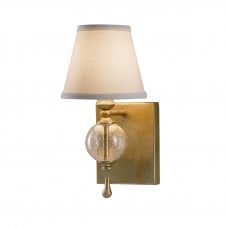 single shaded wall light in oxidised silver