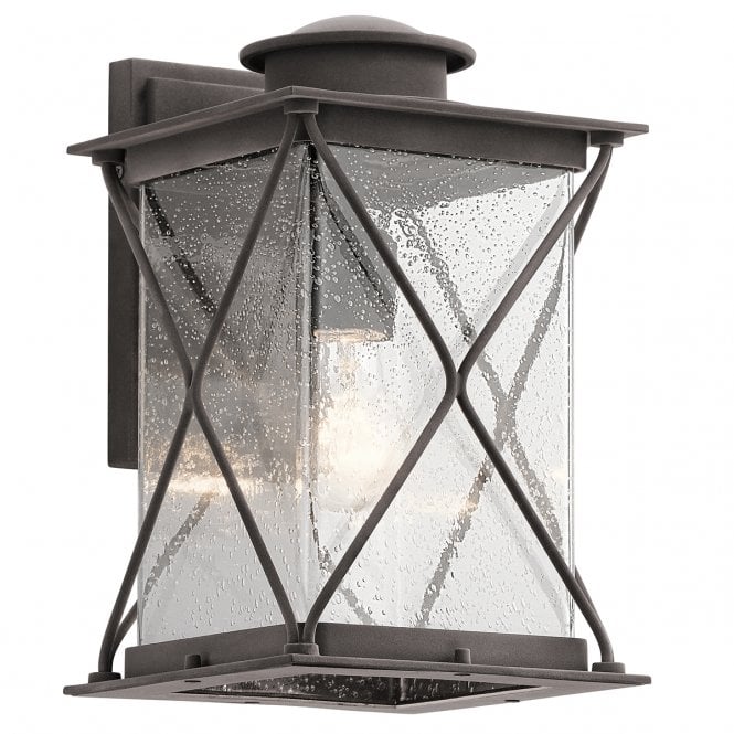 ARGYLE outdoor wall lantern in weathered zinc (medium)