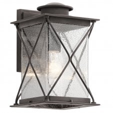 ARGYLE outdoor wall lantern in weathered zinc (medium)