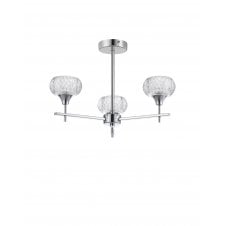 Aria 3 Light IP44 Bathroom Fixed Pendant in Polished Chrome