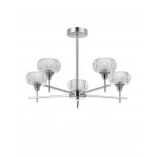 5 Light bathroom fixed pendant in polished chrome