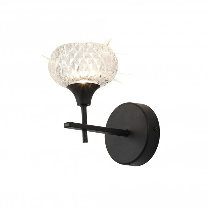 Aria IP44 Bathroom Wall Light in Satin Black