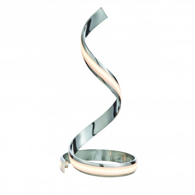 ARIA modern chrome LED twist table lamp