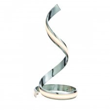 modern chrome LED table lamp with twist design