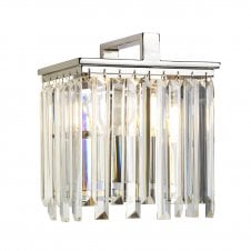 ARIES 1 Light Wall Light Polished Nickel Plated With K5 | Glass Crystals