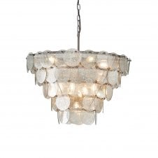crystal and silver modern chandelier
