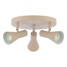 Arnel 3 Light Cluster Ceiling Spotlight Satin Taupe