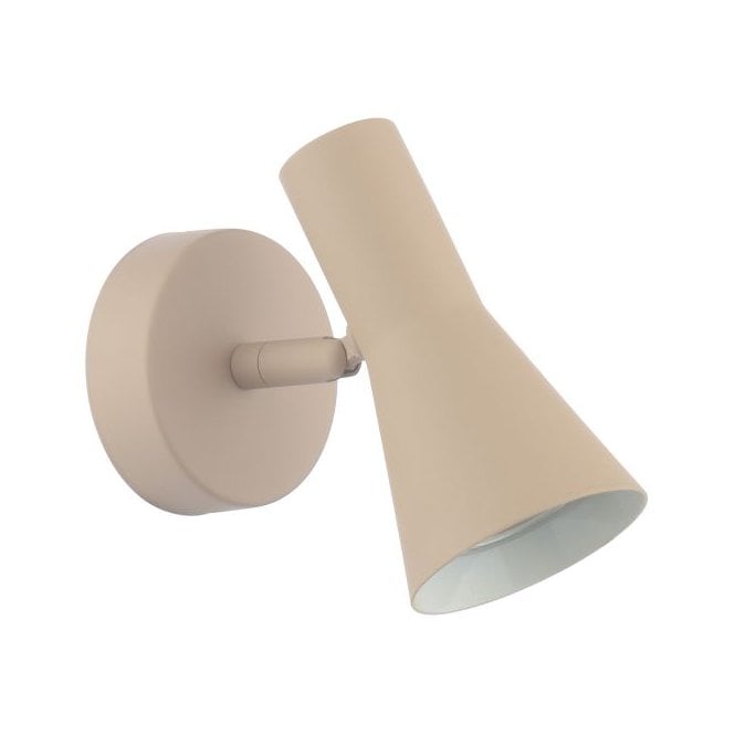 Arnel Single Spotlight Wall Light Satin Taupe