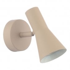 Arnel Single Spotlight Wall Light Satin Taupe