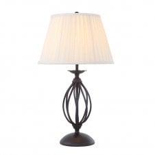 ARTISAN decorative knot twist design black table lamp with shade