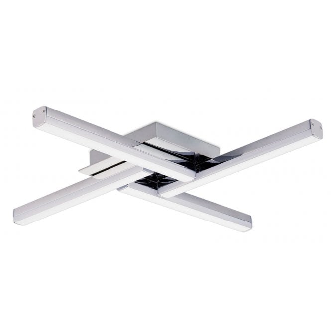 ARYA 4 light modern LED polished chrome ceiling light with 3 year warranty