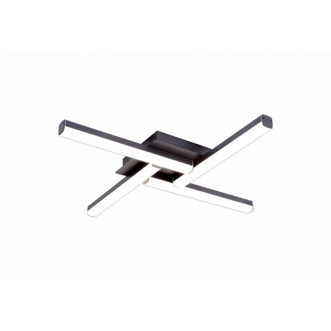 ARYA LED 4 Light Flush Ceiling Light in Sand Black with 3 year warranty
