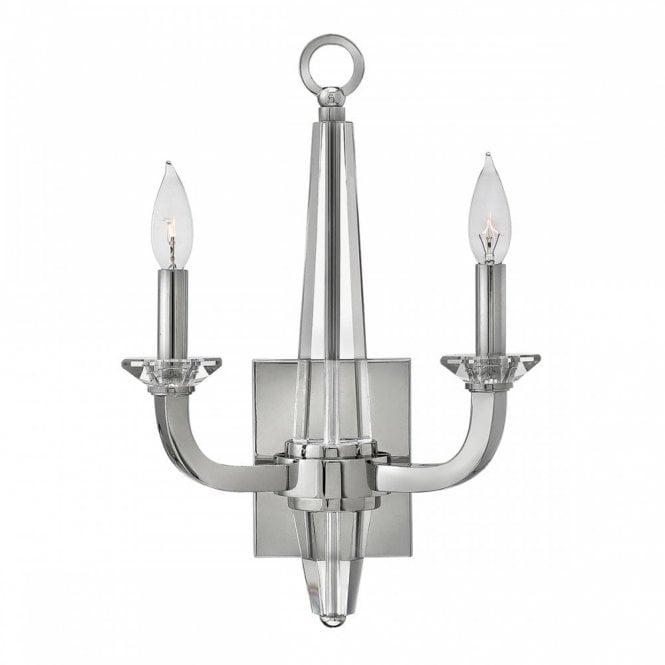 ASCHER 2 Light Wall Light in Polished Nickel