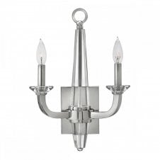 ASCHER 2 Light Wall Light in Polished Nickel