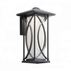 ASHBERN Small Wall Lantern Textured Black Exterior light IP44