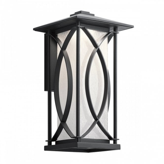 ASHBERN Wall Lantern Textured Black Exterior light IP44