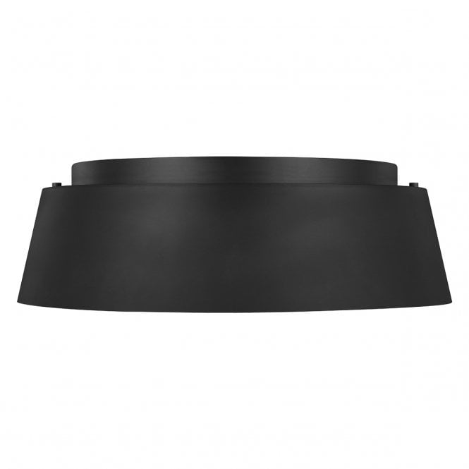 ASHER 3 light flush ceiling light in midnight black with gold leaf inner