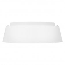 ASHER 3 light flush ceiling light in white with gold leaf inner