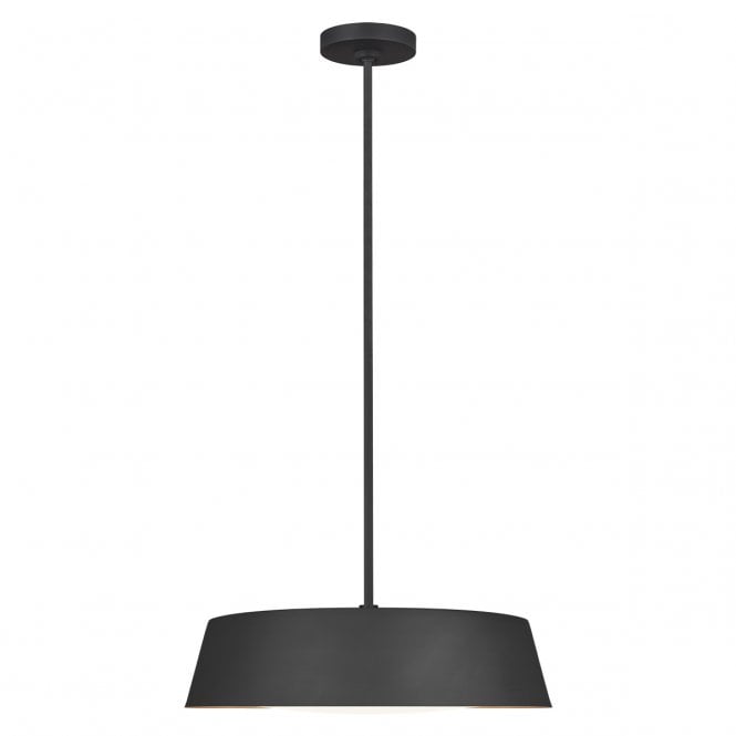 ASHER 5 light ceiling pendant in black with gold leaf inner