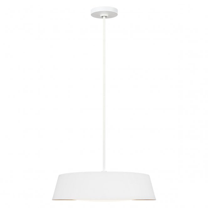 ASHER 5 light ceiling pendant in white with gold leaf inner
