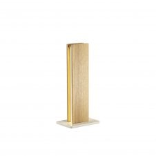 ASHER LED modern table lamp in oak finish with 3 year warranty