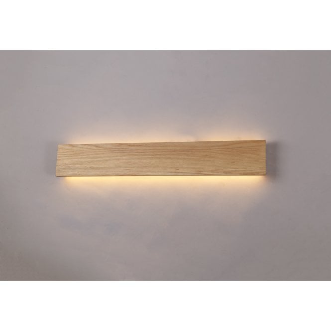 ASHER LED wall light in a sand oak finish with 3 year warranty