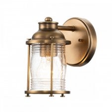 ASHLAND Bay 1 Light Wall Light in Brass with Clear Seeded Glass