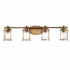ASHLAND Bay 4 Light Wall Light in Brass with Clear Seeded Glass