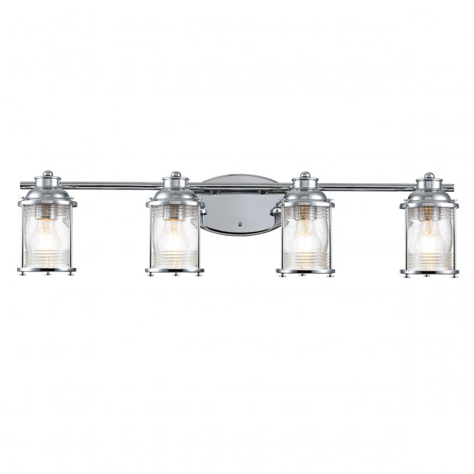 ASHLAND Bay 4 Light Wall Light in Polished Chrome with Clear Seeded Glass