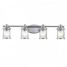 ASHLAND Bay 4 Light Wall Light in Polished Chrome with Clear Seeded Glass