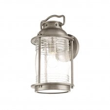 ASHLAND Bay Large Wall Lantern In Brass, Aluminium And Clear Seeded Glass