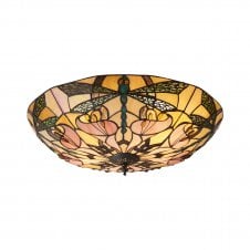 Tiffany glass flush fit ceiling light