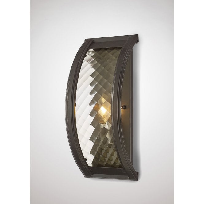 ASIA oiled bronze and glass wall light