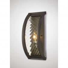 ASIA oiled bronze and glass wall light