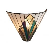 Art Deco Wall Light with White