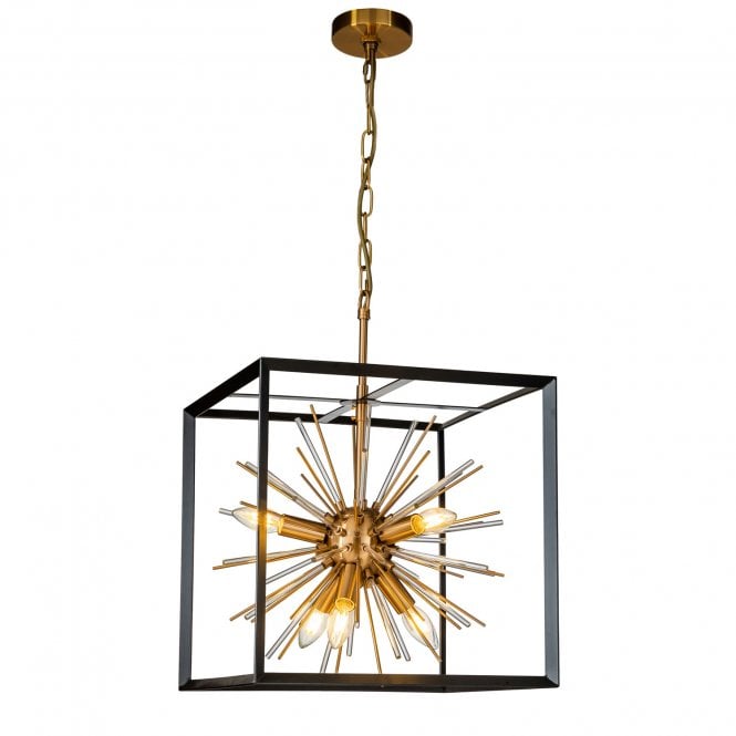 ASTRAL Pendant 6 box frame Crystal Rod Aspect Pendant Small