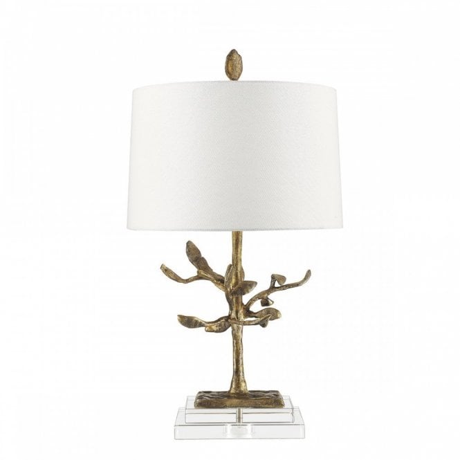 AUDUBON PARK table lamp in distressed gold with shade