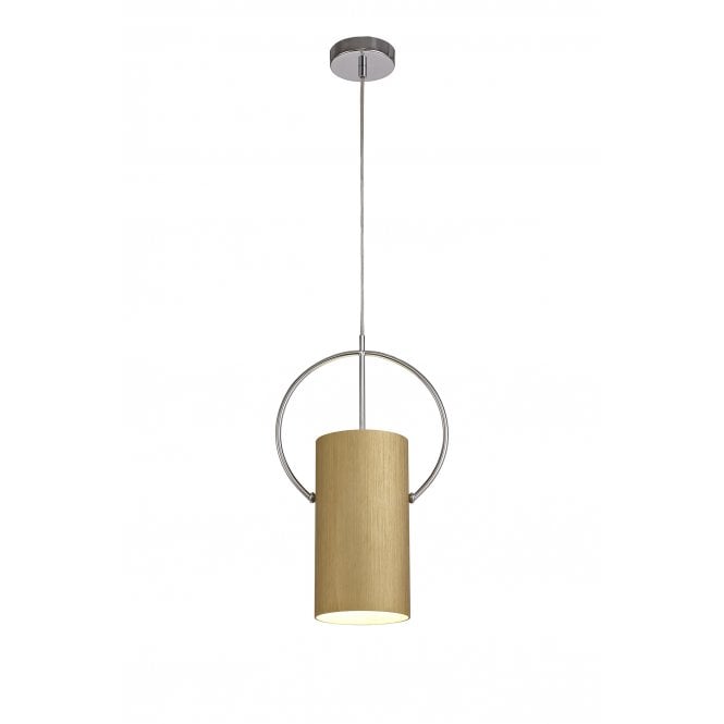 AURA Tubular Ceiling Pendant in Matt Gold and Polished Chrome