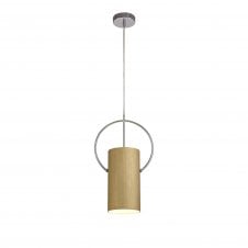 AURA Tubular Ceiling Pendant in Matt Gold and Polished Chrome