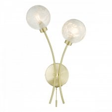 AVARI Satin Brass Wall Light - Glass Shades