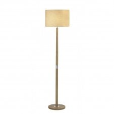AVENUE light wooden standard floor lamp with shade