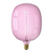 decorative pink glass LED light bulb